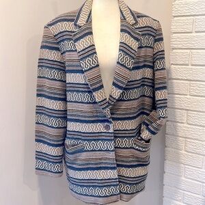 Vintage Wolven jacket made in Canada amazing colors, taupe blue grayish blue